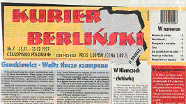 Winieta  Kuriera Berlinskiego z 1997 roku (gazeta w formacie A5)